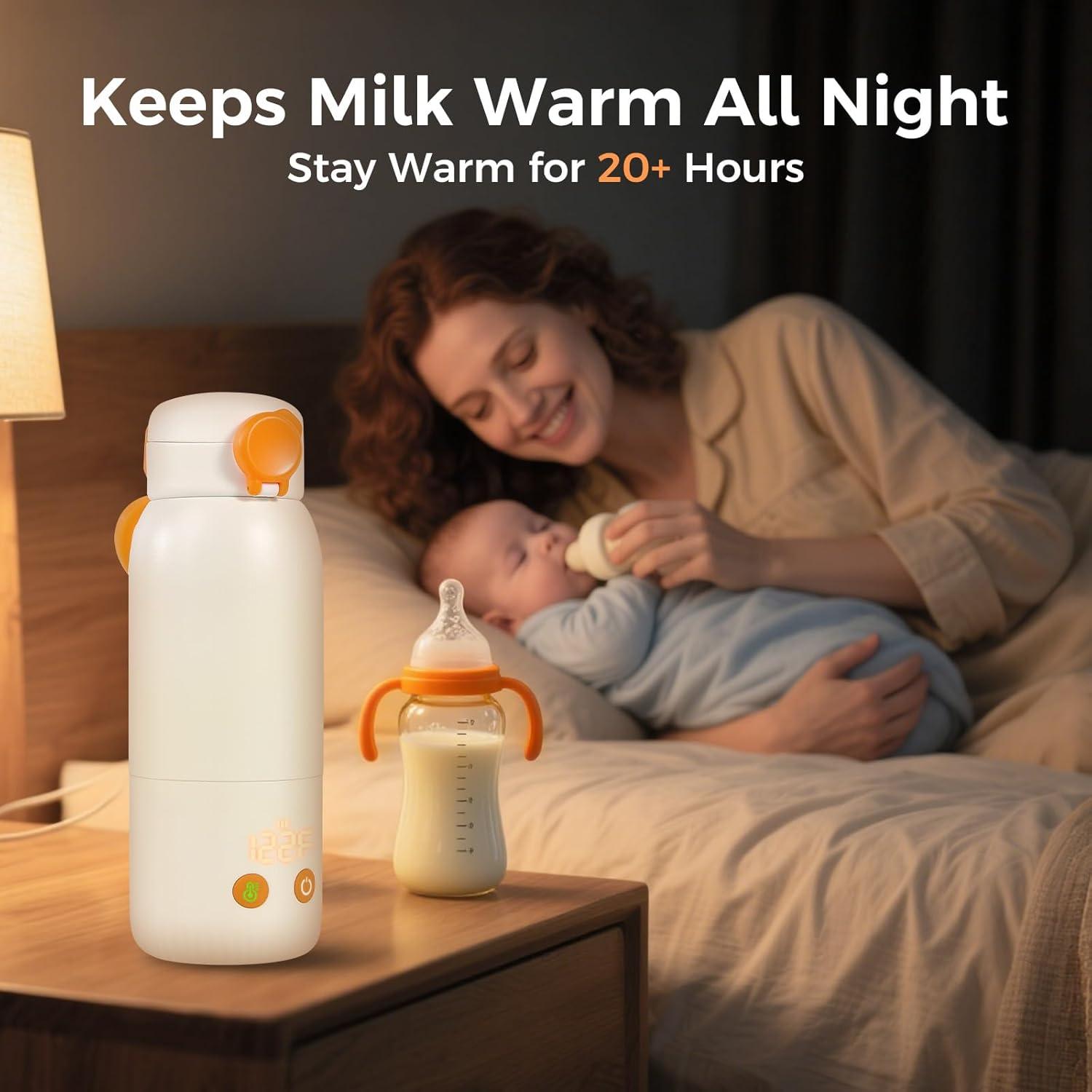 Calentador de Botellas Portátil Naranja 12oz - Calentamiento Rápido