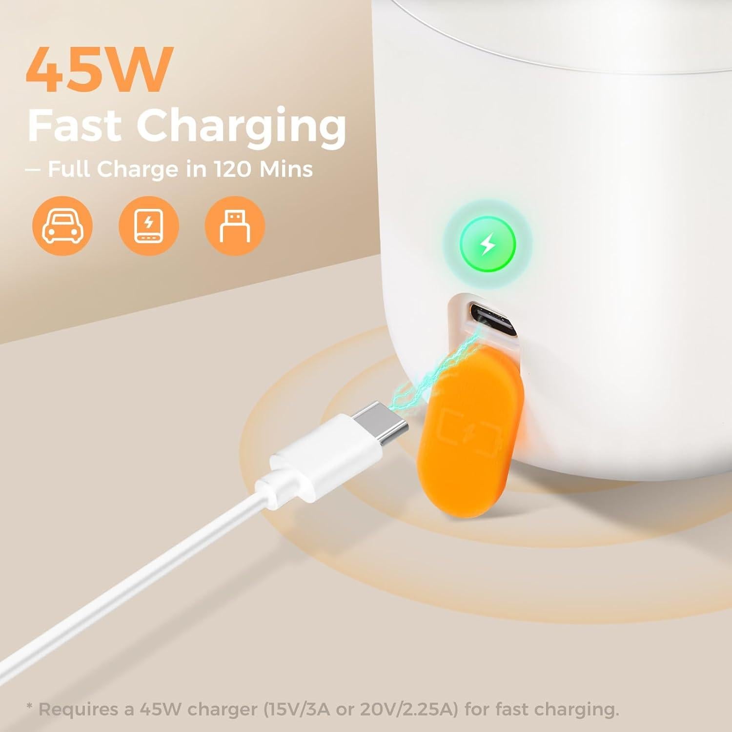 Calentador de Botellas Portátil Naranja 12oz - Calentamiento Rápido