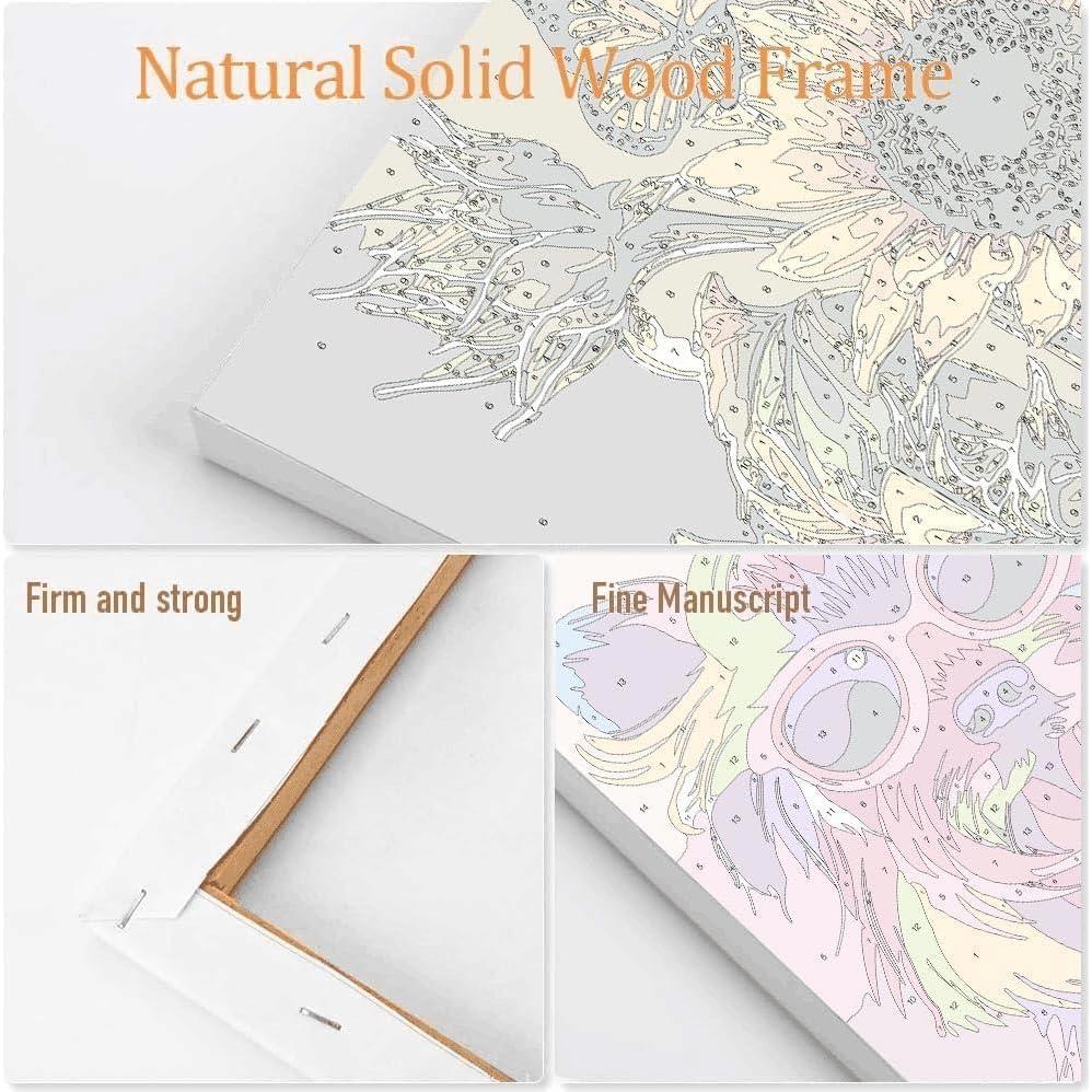 Kit de Pintura por Números Clendo Gato 30.48x40.64cm Enmarcado