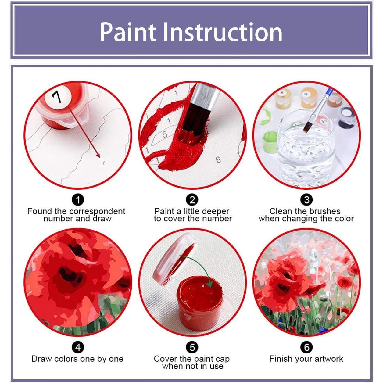 Kit de Pintura por Números Clendo Gato 30.48x40.64cm Enmarcado