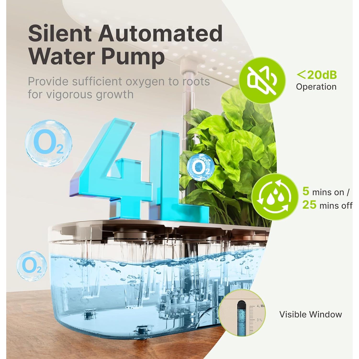 Sistema de Cultivo Hidropónico SUNCOZE Kit 12 Cápsulas 4L