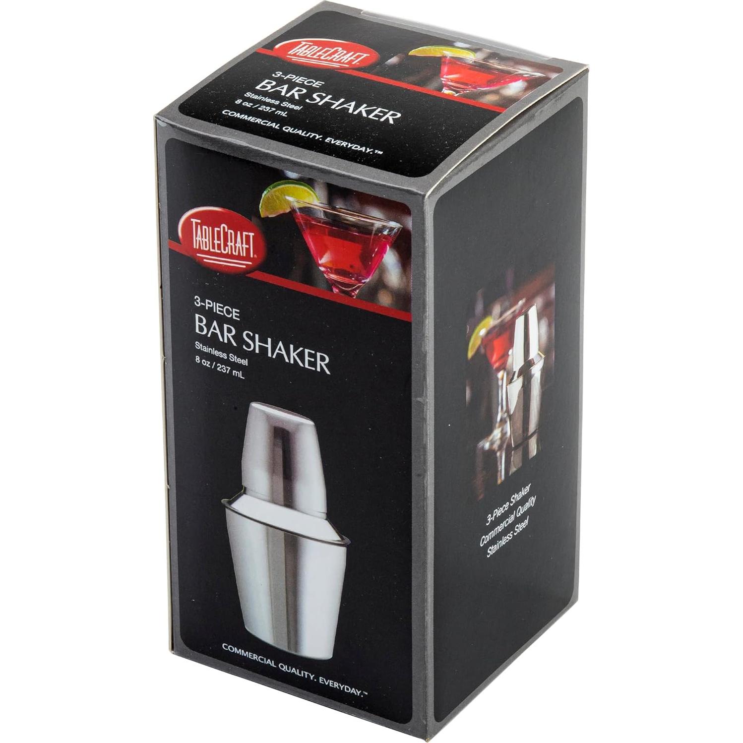 Coctelera de Acero Inoxidable Tablecraft 3 Piezas 0.24L