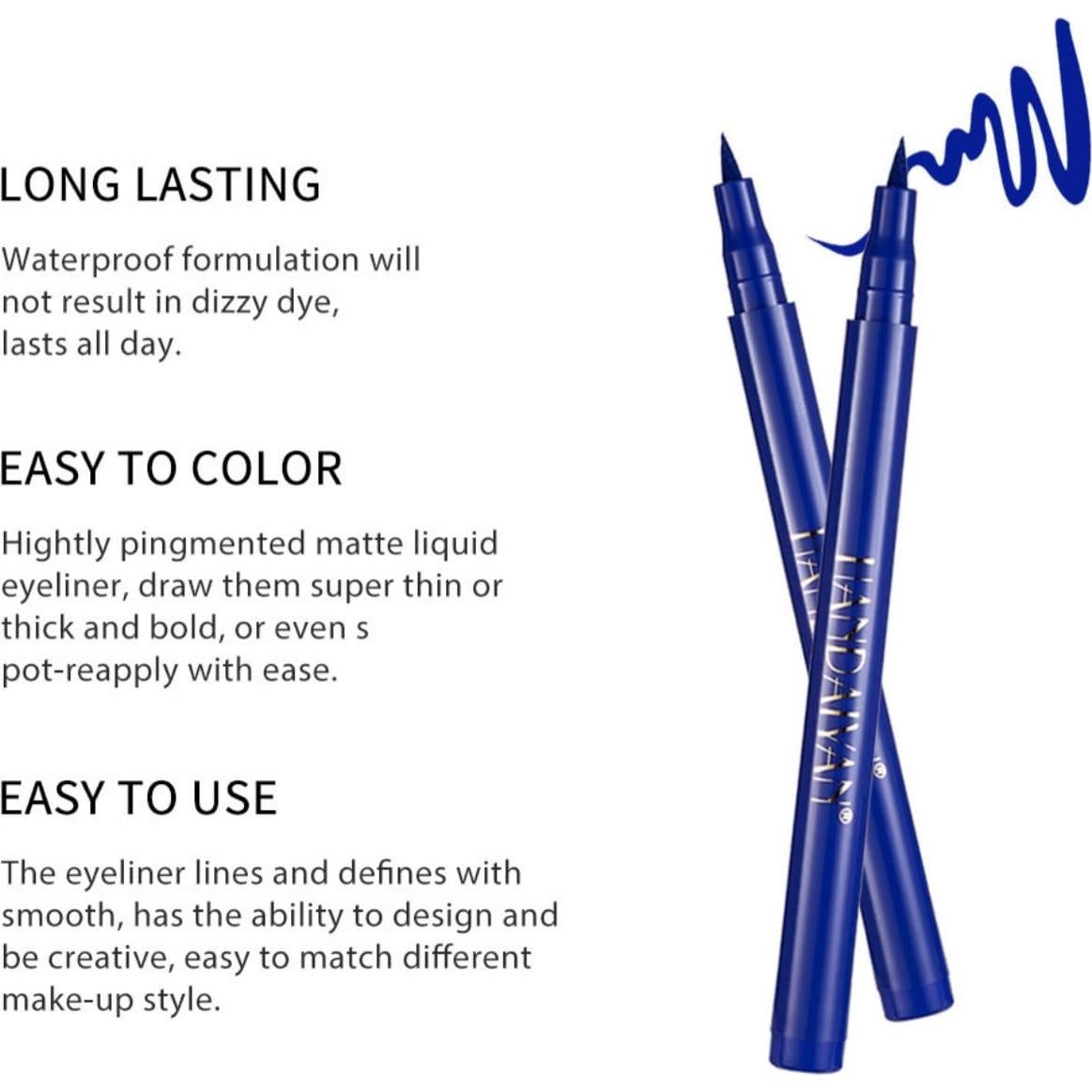 Eyeliner Líquido a Prueba de Agua ONarisae Negro 13.92cm