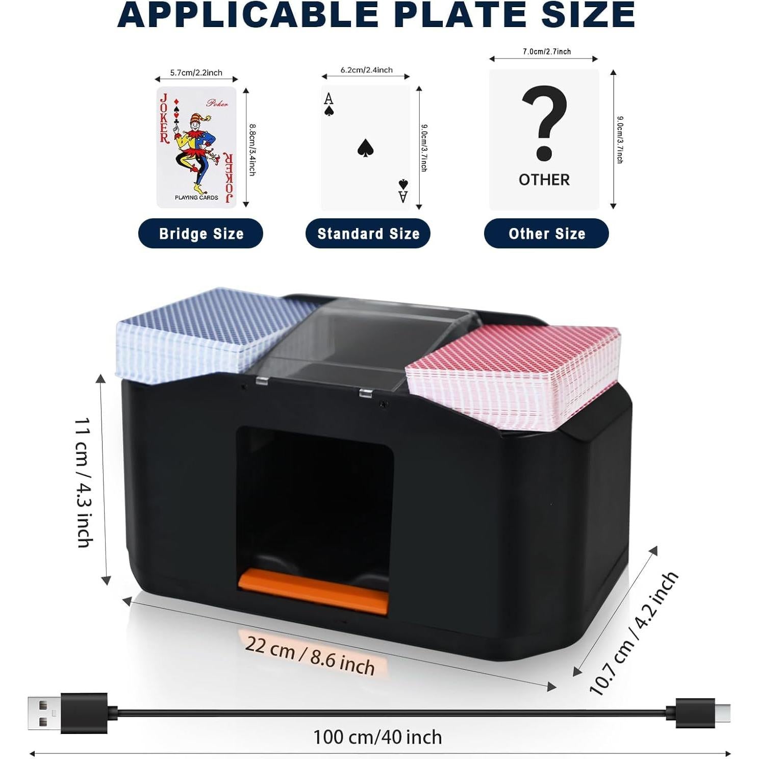 Barajador de Cartas Eléctrico AutoAli JY2D 2000mAh Silencioso