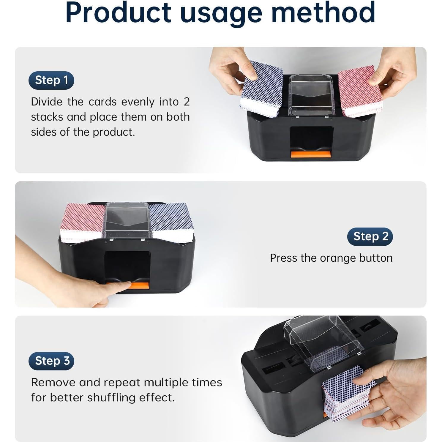 Barajador de Cartas Eléctrico AutoAli JY2D 2000mAh Silencioso