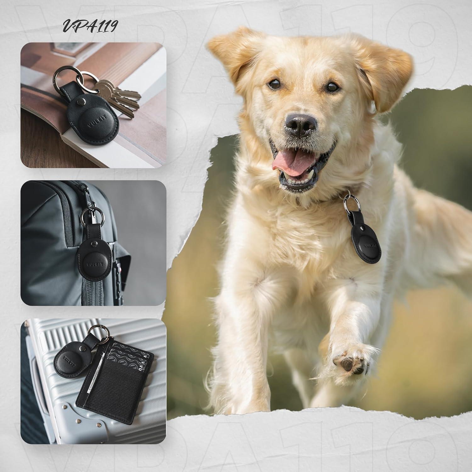 Funda de cuero Nappa VULKIT para Air Tag - Protección total