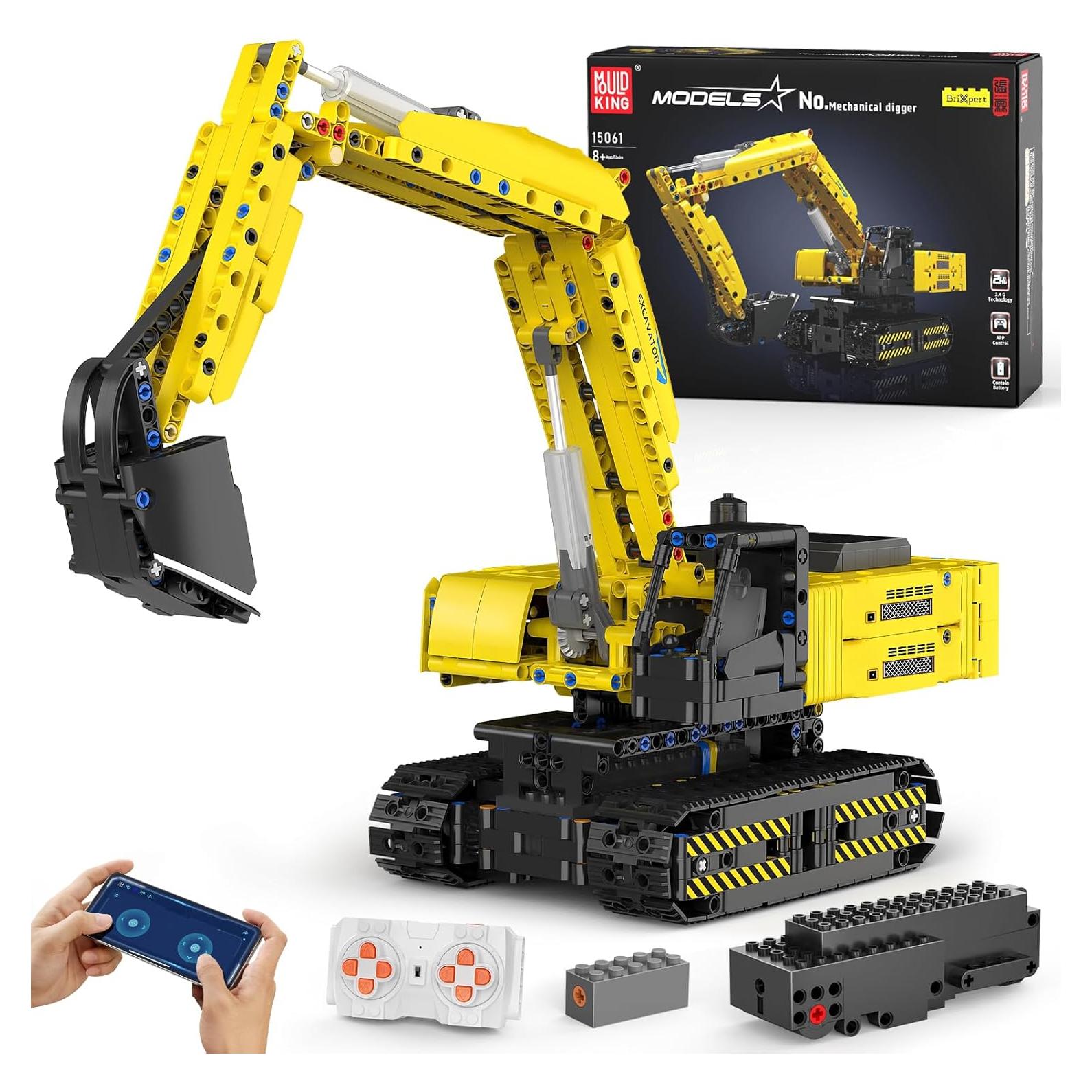 Excavadora RC Mould King 15061 1120PCS Control Remoto APP