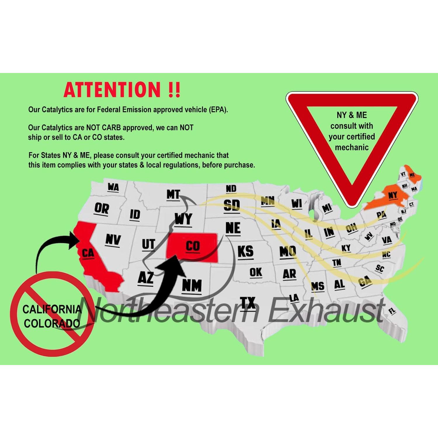 Catalizador EPA Escape del Noreste Toyota 4Runner 2010-2012