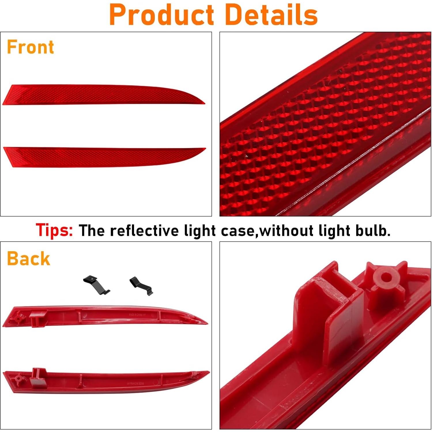 Reflectores Traseros Abodvu para Honda Accord 2013-2015 - 1 Par