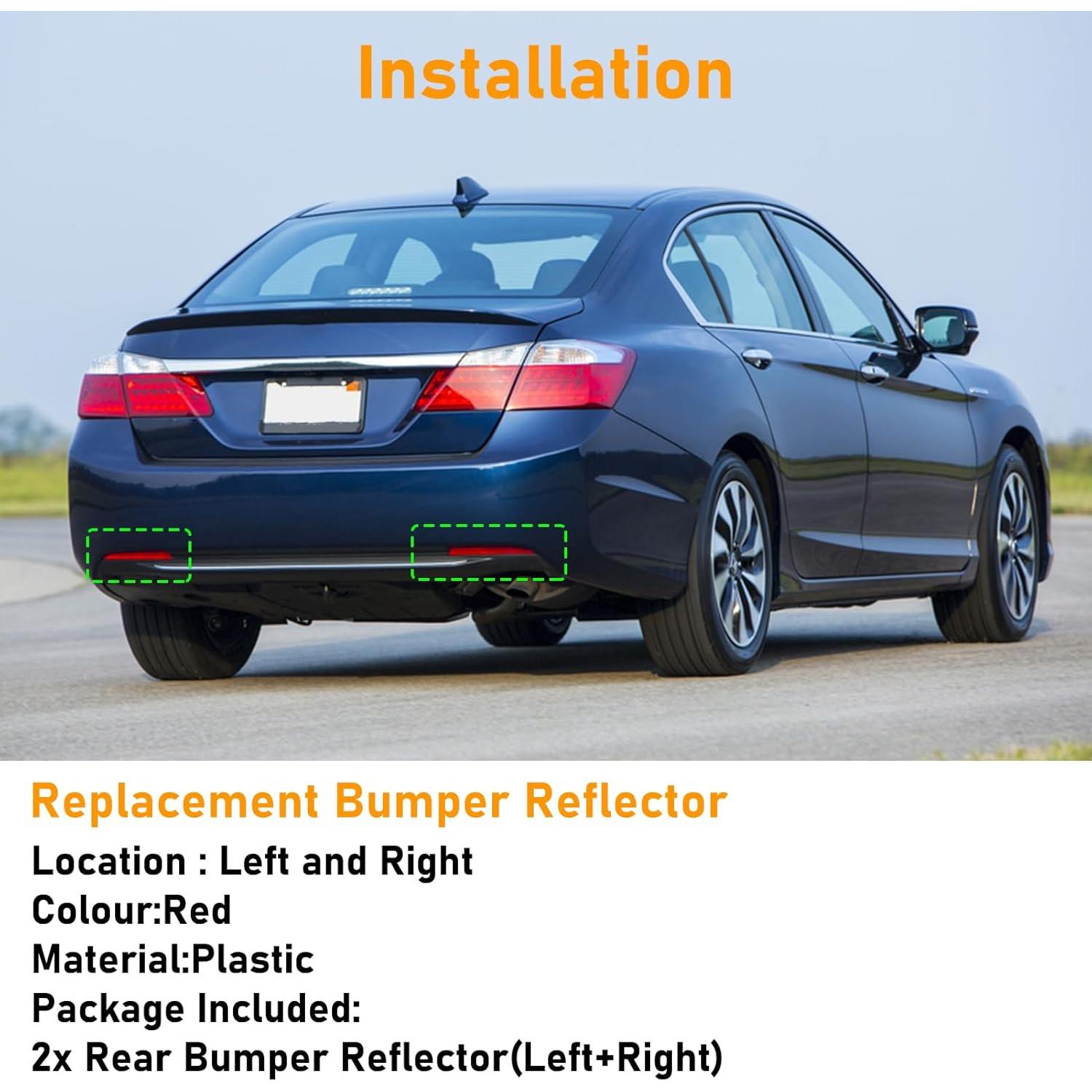 Reflectores Traseros Abodvu para Honda Accord 2013-2015 - 1 Par