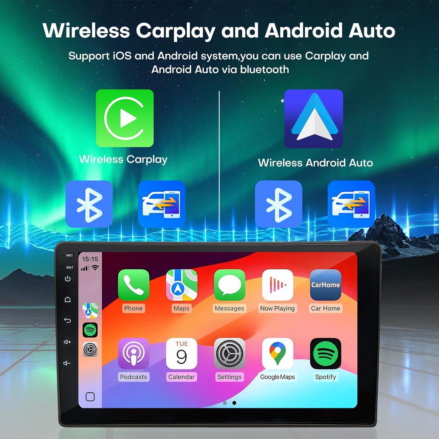 Radio for Toyota Camry Car Stereo 2002 2003 2004 2005 2006 9 inch Touch Screen Wireless Carplay&Android Auto GPS Head Unit Bluetooth,WiFi,GPS,Backup Camera,SWC,FM Pantalla para