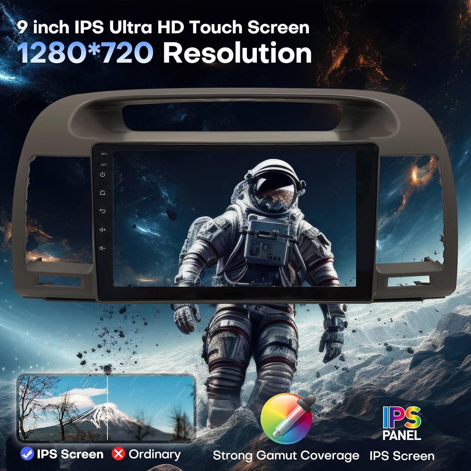 Radio for Toyota Camry Car Stereo 2002 2003 2004 2005 2006 9 inch Touch Screen Wireless Carplay&Android Auto GPS Head Unit Bluetooth,WiFi,GPS,Backup Camera,SWC,FM Pantalla para