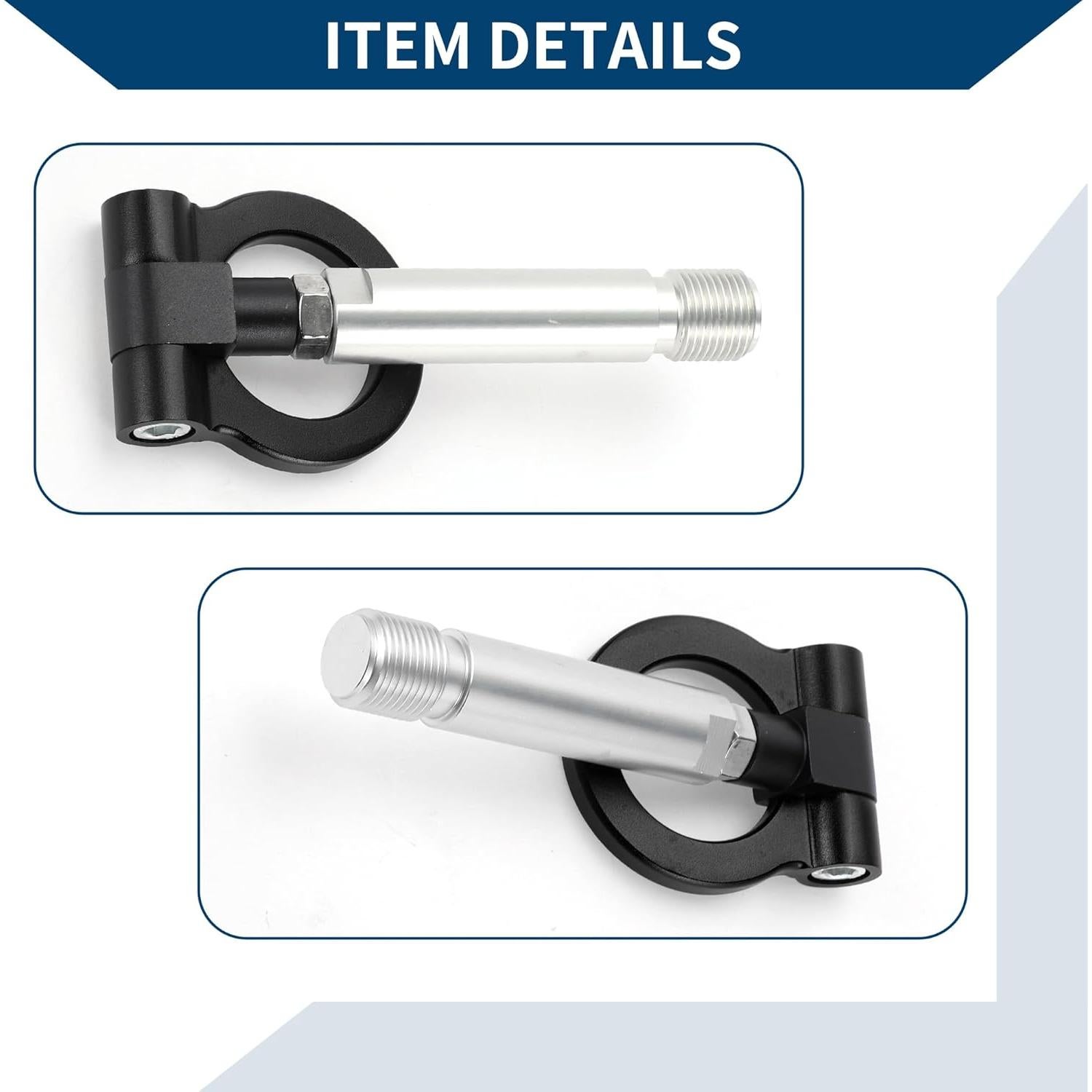 Gancho de Remolque Hihaha para Toyota Yaris EP 23cm Negro