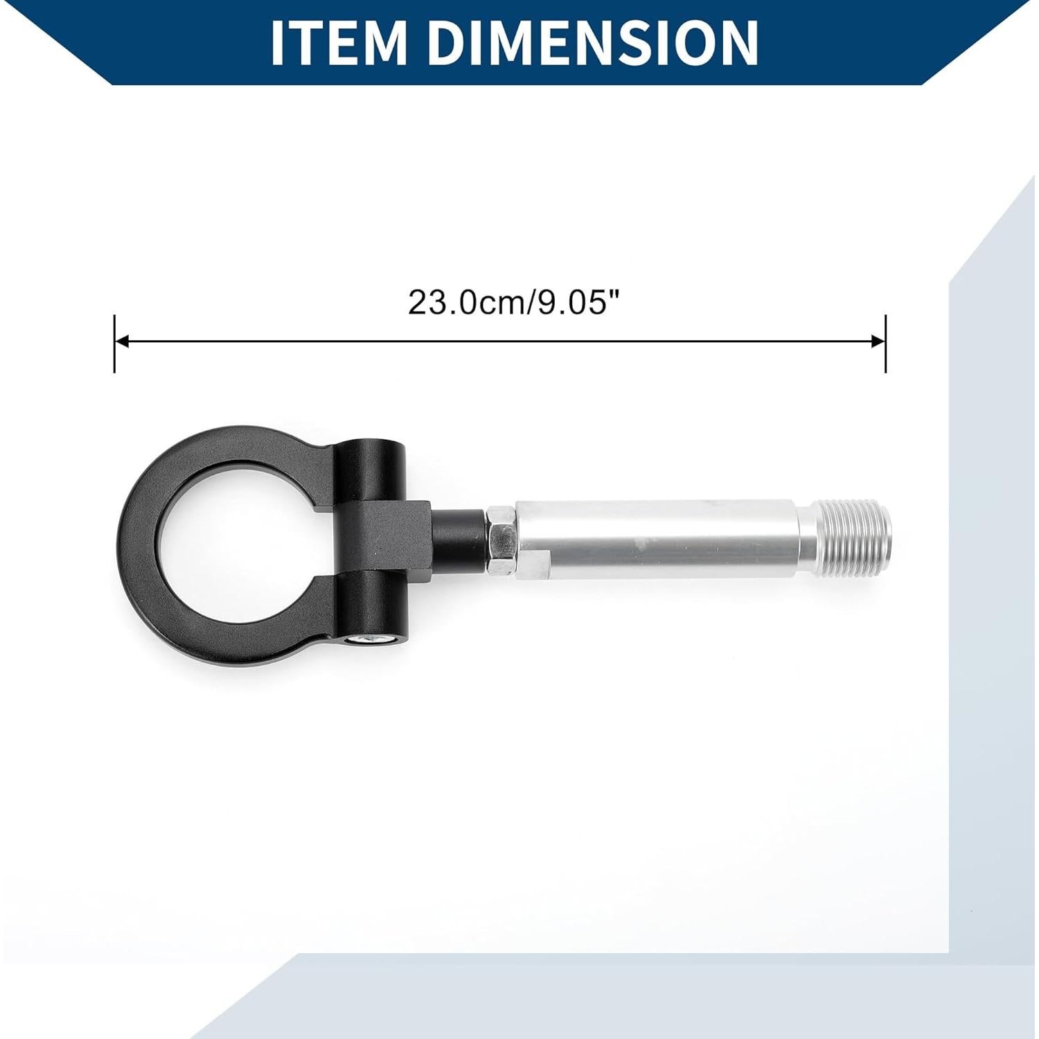 Gancho de Remolque Hihaha para Toyota Yaris EP 23cm Negro