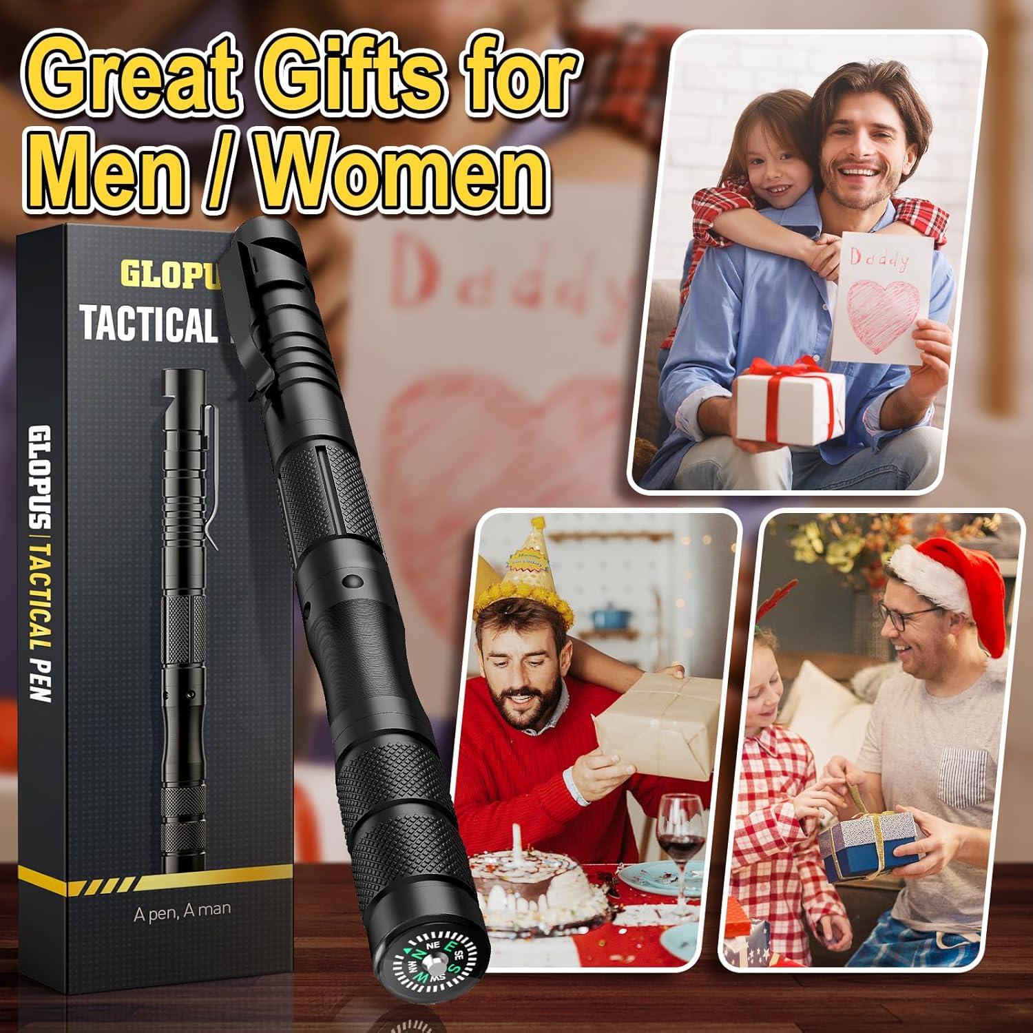 Bolígrafo Táctico GLOPUS 9 en 1 para Supervivencia