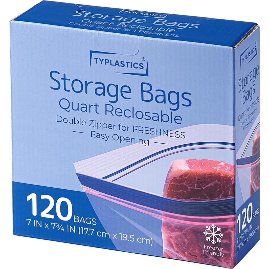 Bolsas de Almacenamiento de Alimentos TYPLASTICS 120 Quart Reutilizables