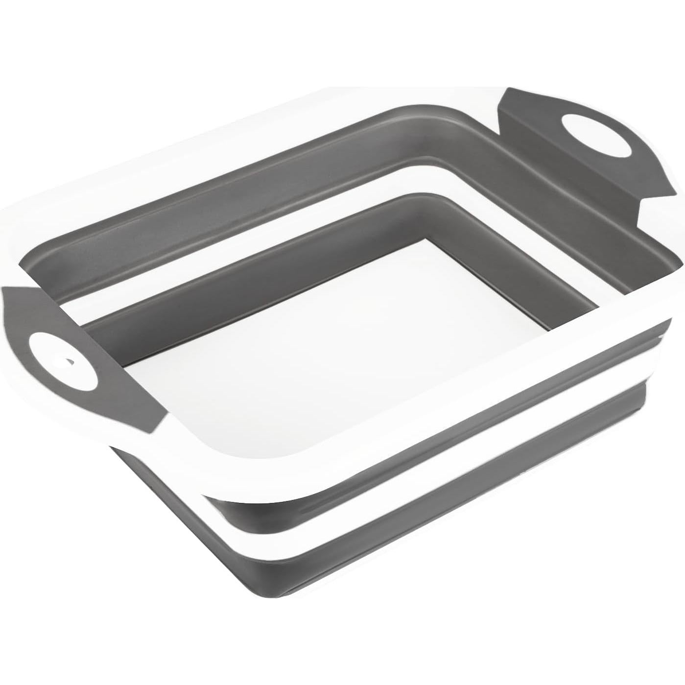 Tina de Preparación Plegable GuanBoXin 10L con Colador Gris