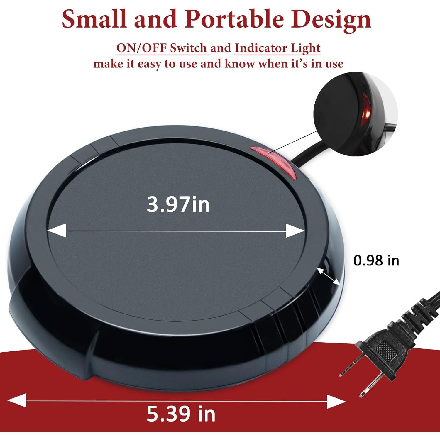 Calentador de Cera Dialan's CA0002CW Negro 17W para Vela y Bebidas