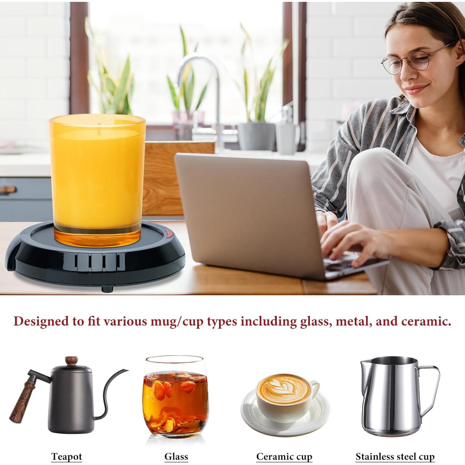 Calentador de Cera Dialan's CA0002CW Negro 17W para Vela y Bebidas