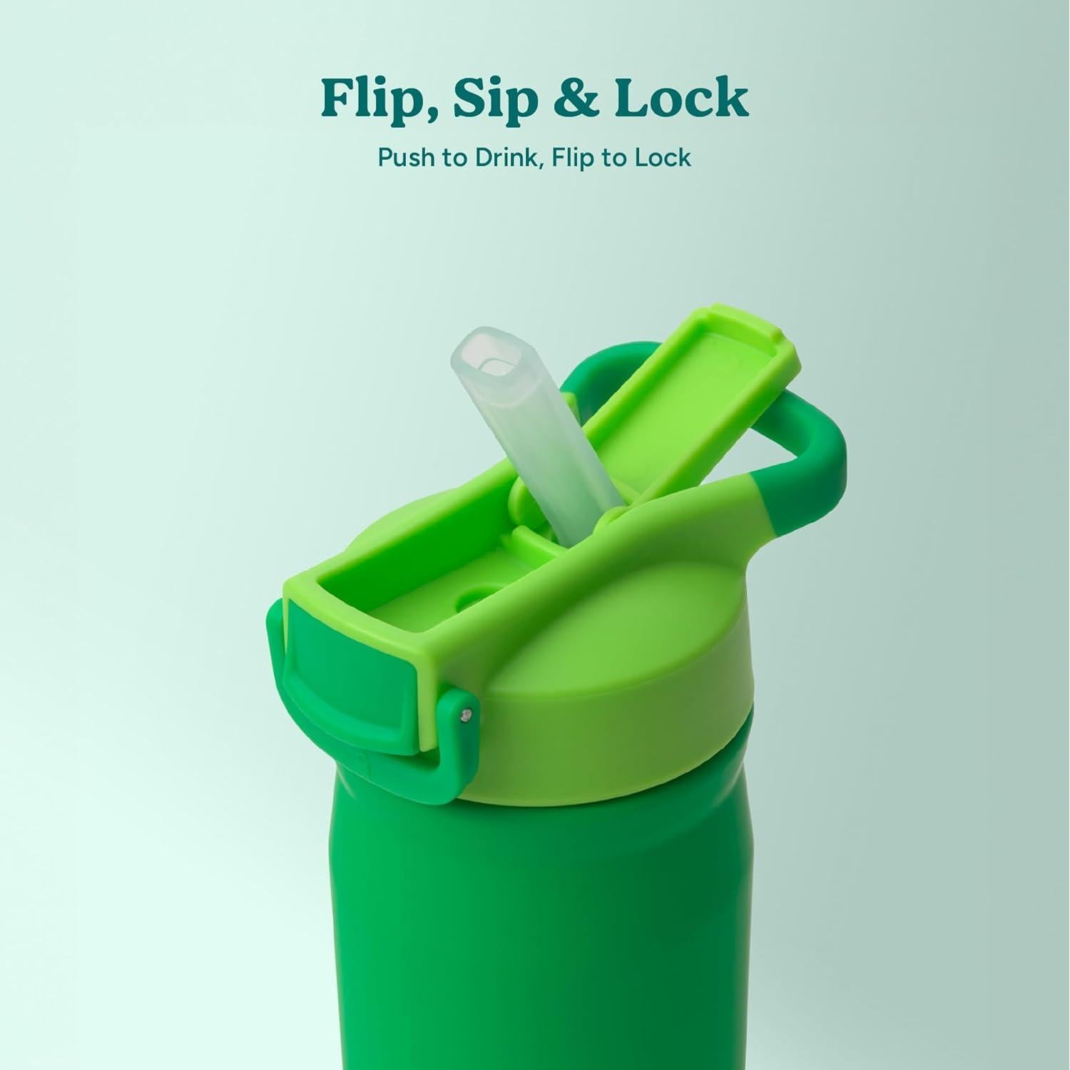 Botella de Agua Aislada REDUCE 396.9 ml Verde Trébol