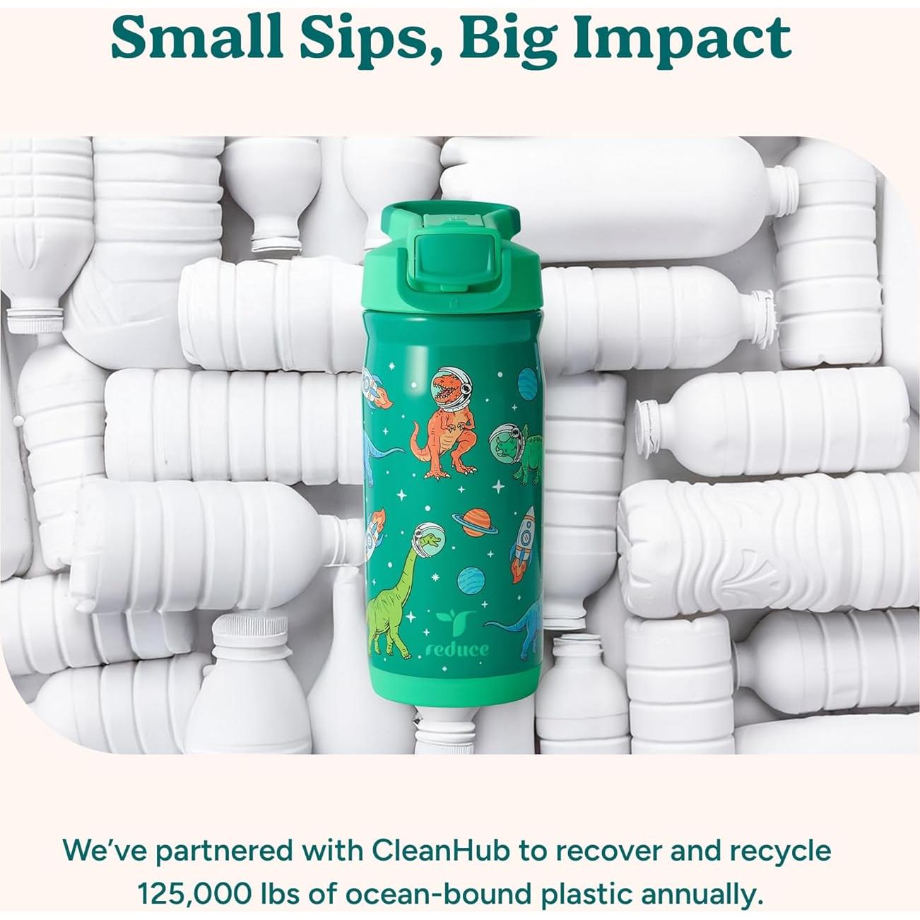 Botella de Agua Aislada REDUCE 396.9 ml Verde Trébol