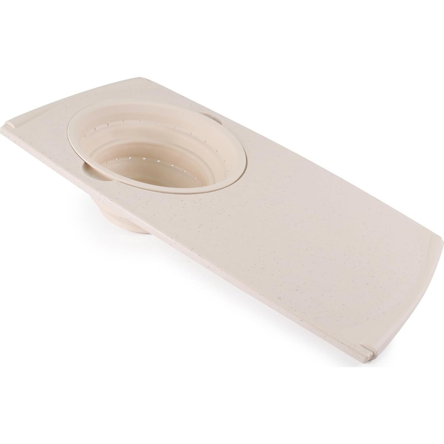 Tablero de Corte Dexas con Colador Plegable 50.8x29.2cm Crema