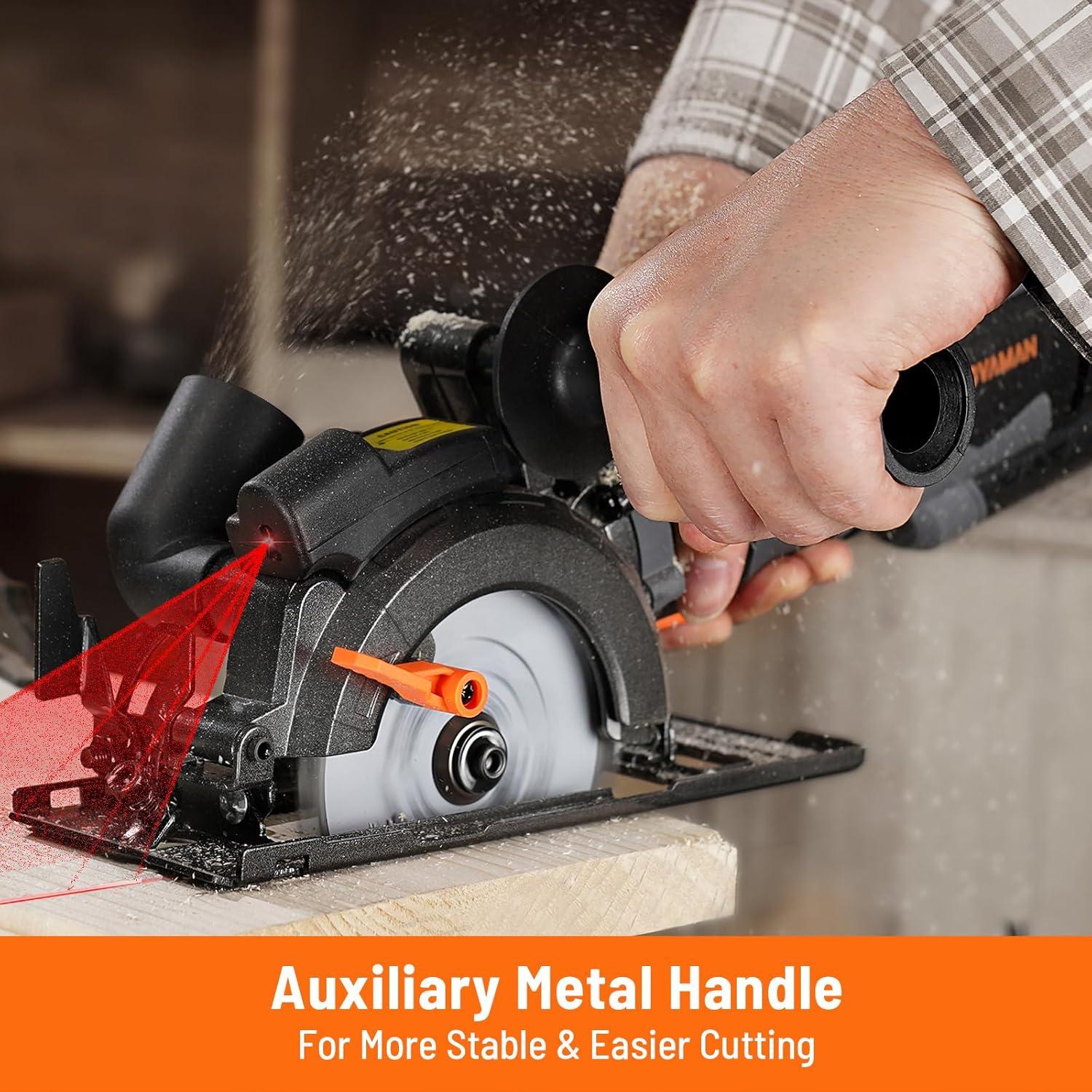 Sierra Circular DOVAMAN MCS01A 710W 4.5" con Láser y 6 Cuchillas