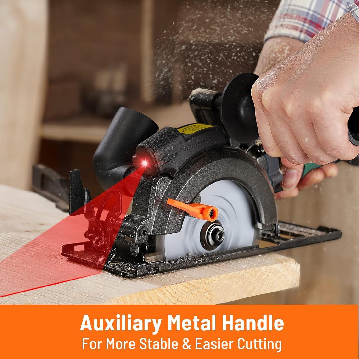 Sierra Circular DOVAMAN MCS01A 710W 4.5" con Láser y 6 Cuchillas