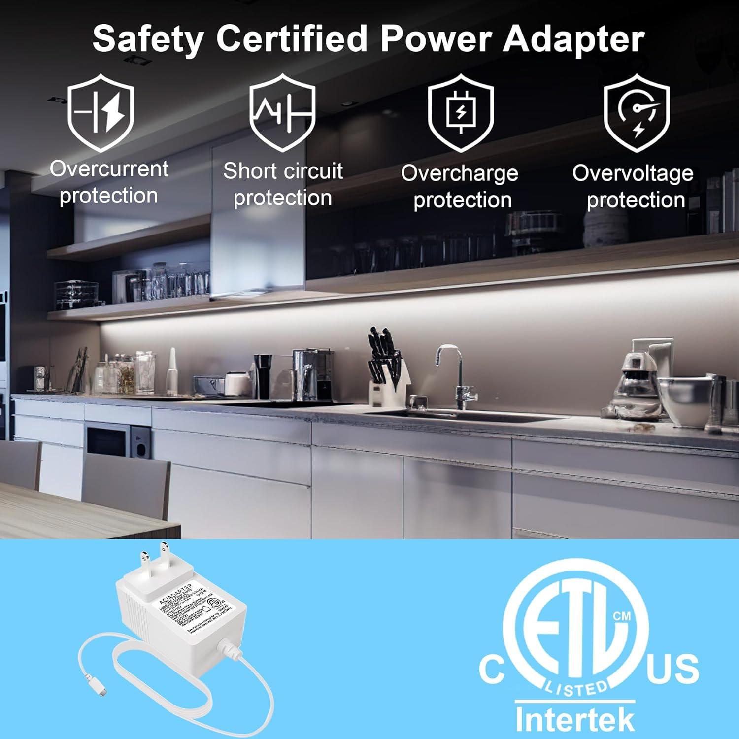 Kit de luces LED bajo gabinete LAFULIT 10 PCS con sensor y control remoto