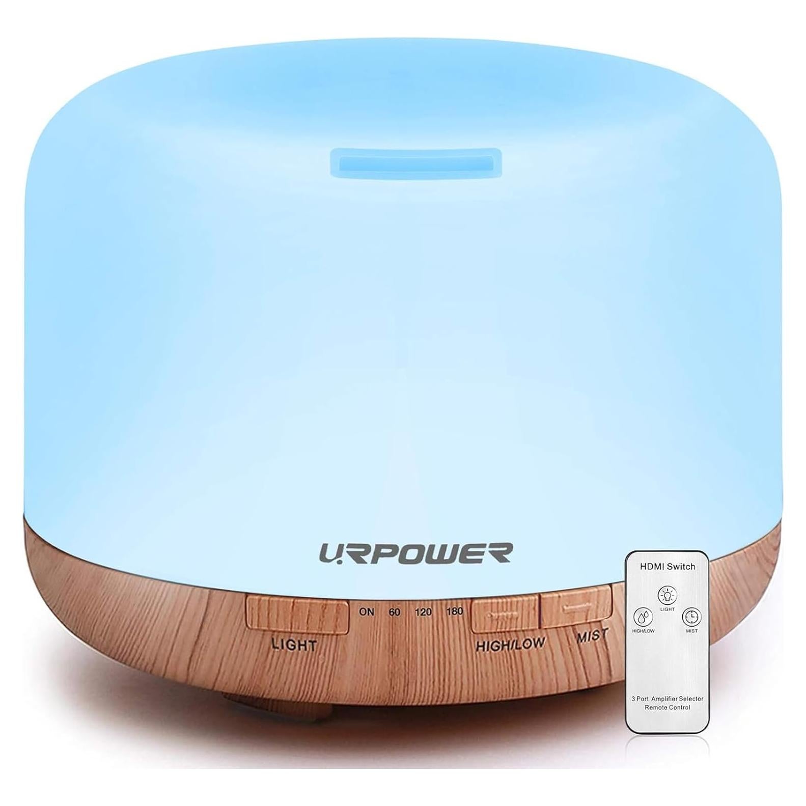 Difusor de Aceite Esencial URPOWER OD-501 500ml Humidificador