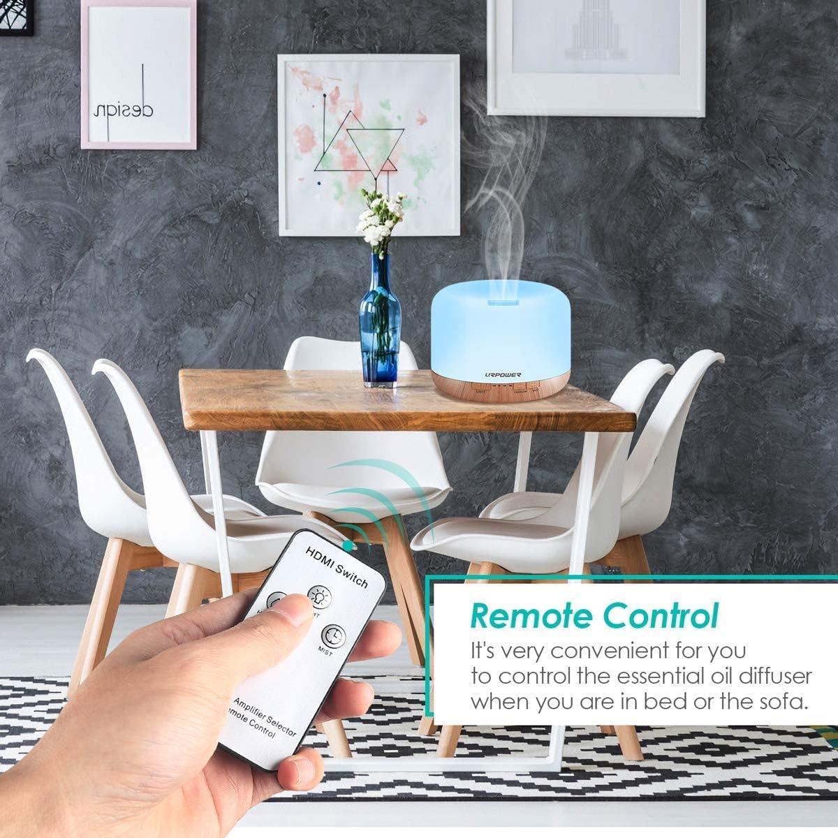 Difusor de Aceite Esencial URPOWER OD-501 500ml Humidificador