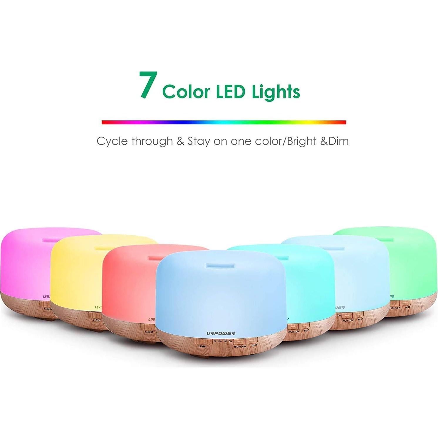 Difusor de Aceite Esencial URPOWER OD-501 500ml Humidificador