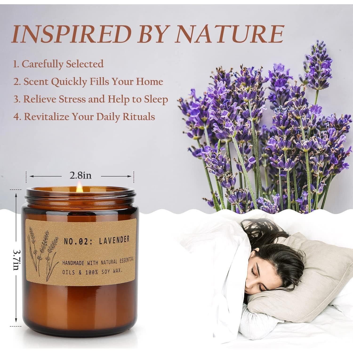 Set de 4 Velas Aromáticas de Soja FKJOL - Lavanda y Más