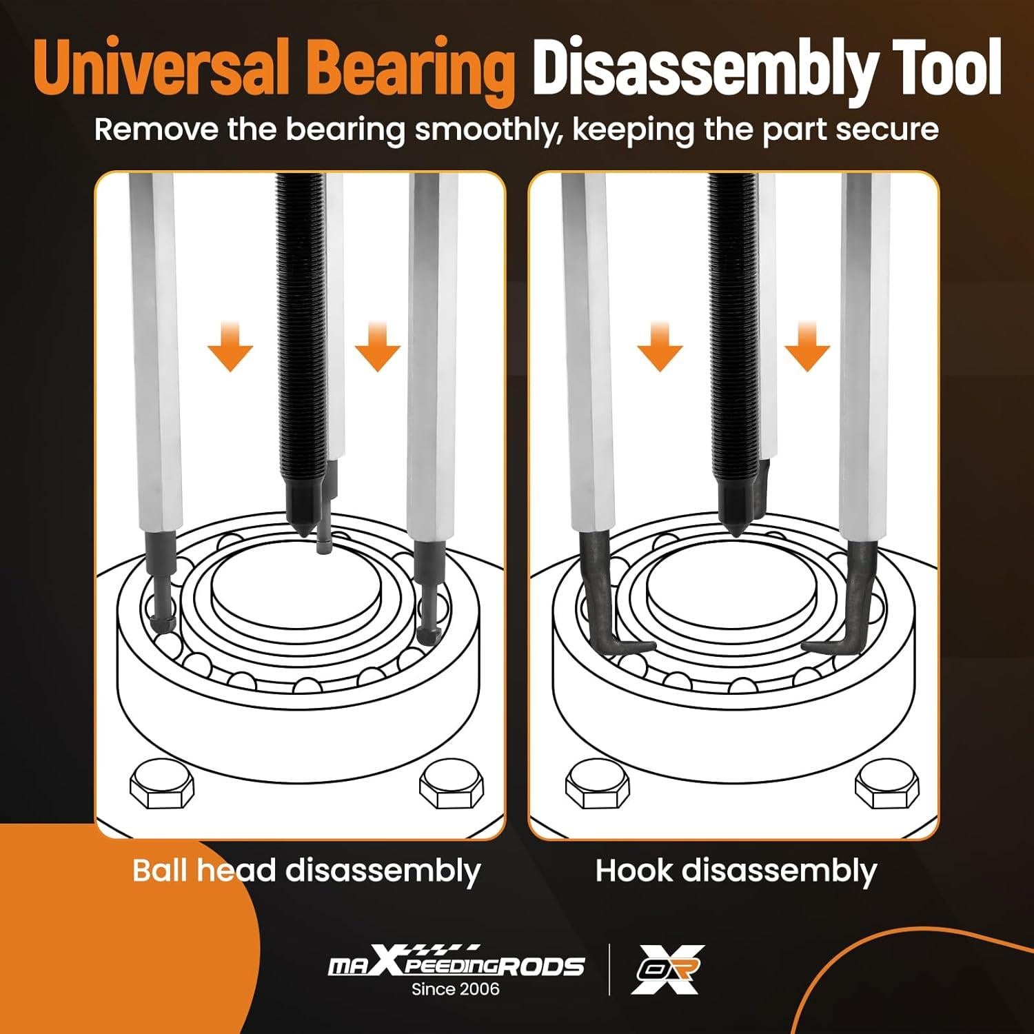 Extractor de Rodamientos maXpeedingrods 21 en 1 con Ganchos