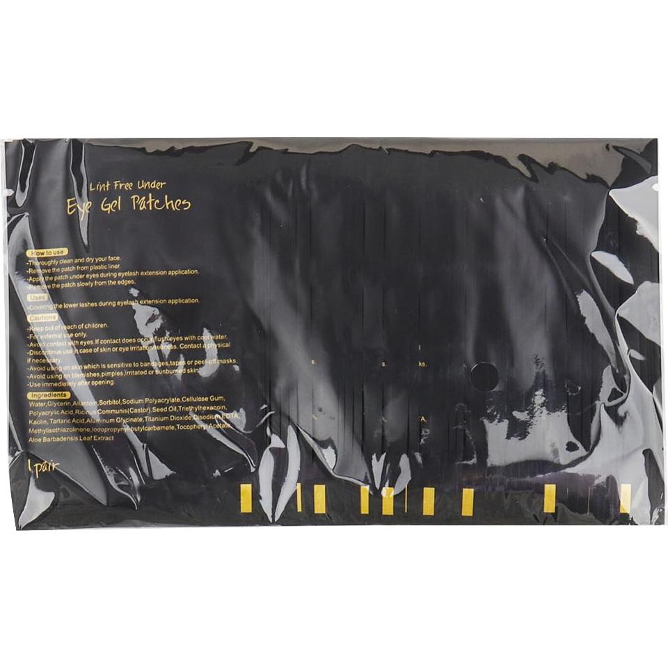 Juego de 100 pares de almohadillas de gel YS para ojos - Negro