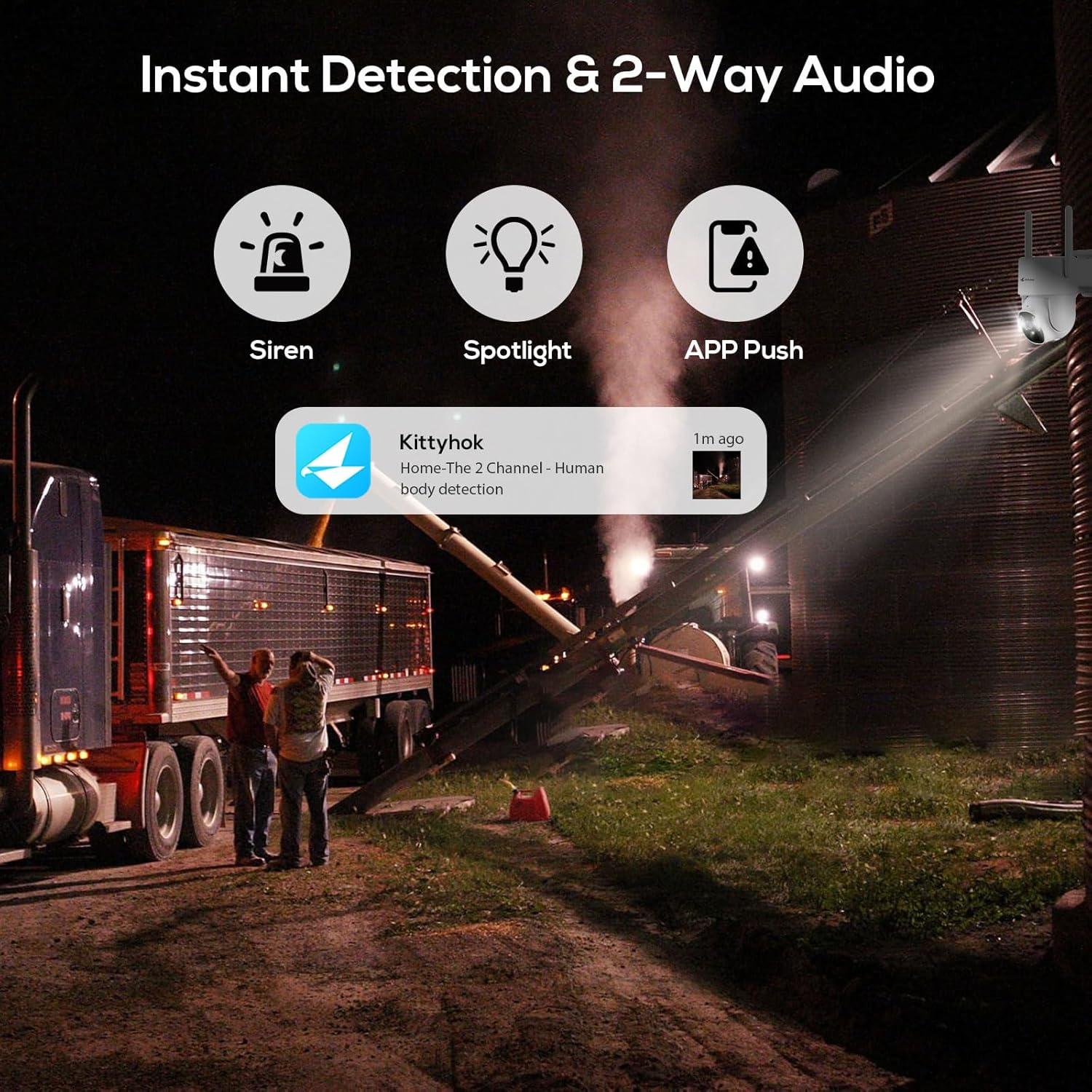 Cámara de Seguridad Solar Kittyhok 4G LTE Inalámbrica 2K