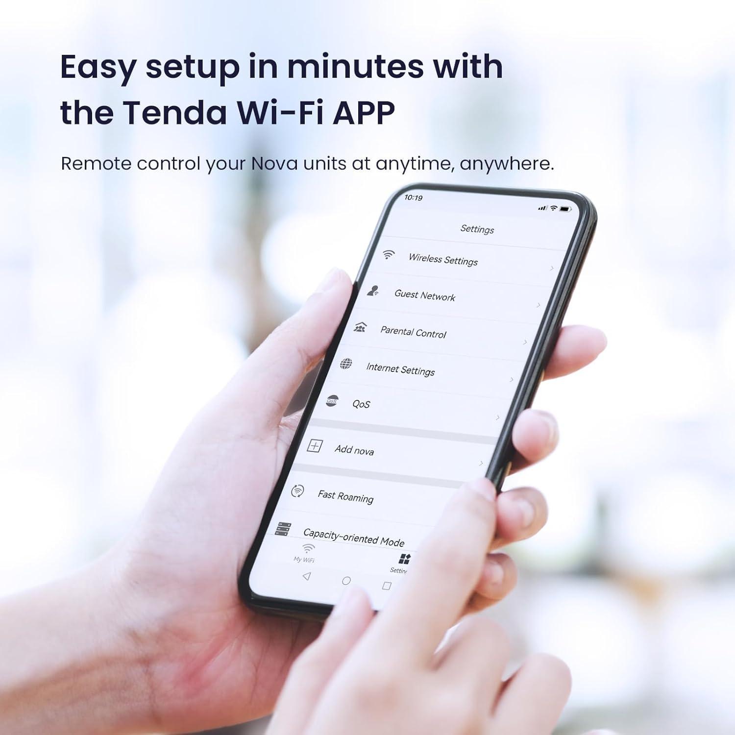 Sistema WiFi Mesh Tenda Nova MW6 AC1200 - Cubre 557 m²