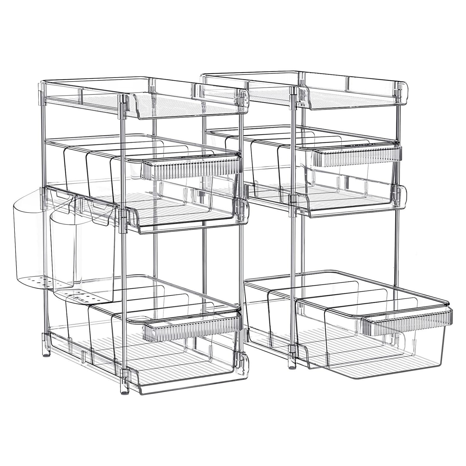 Organizadores de Baño WAKISA 2 Paquetes 3 Niveles Transparentes