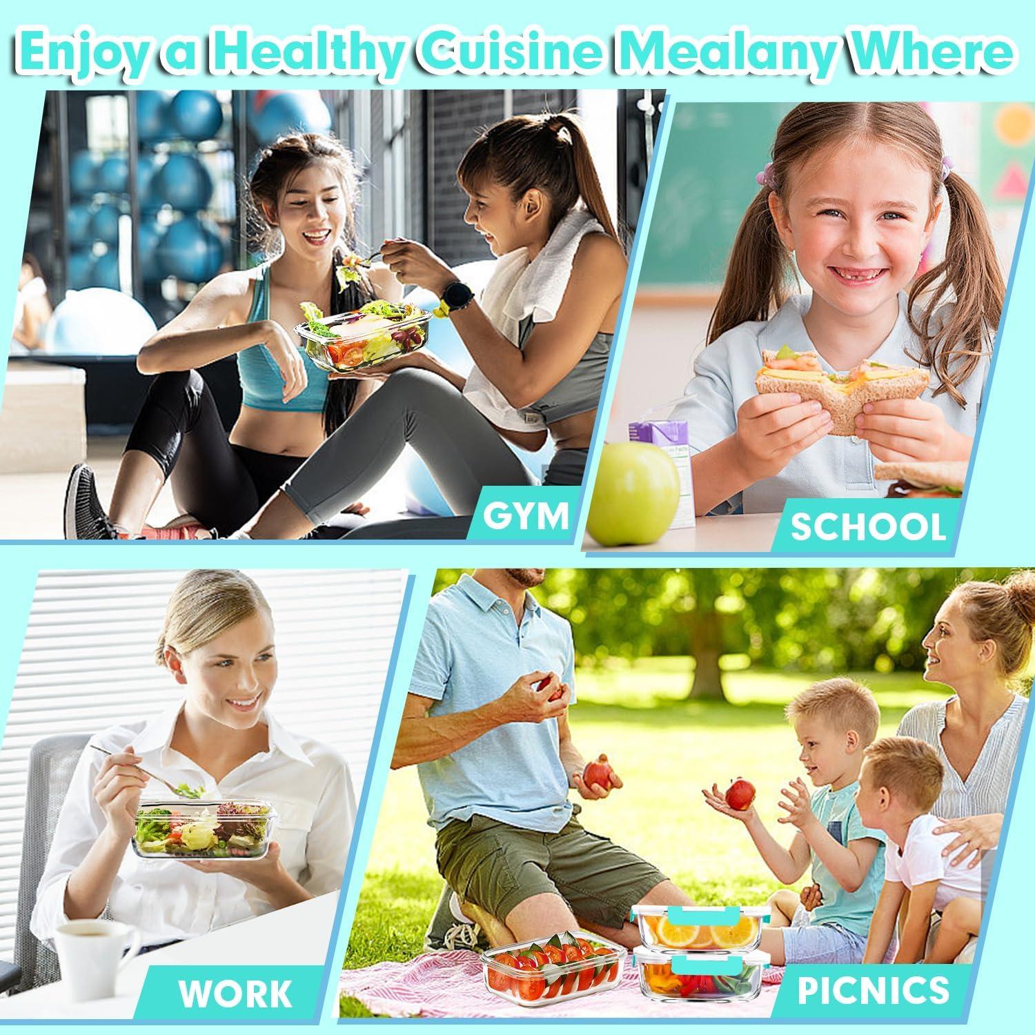 Contenedores de Vidrio Herméticos VERONES 5 Piezas 1057ml