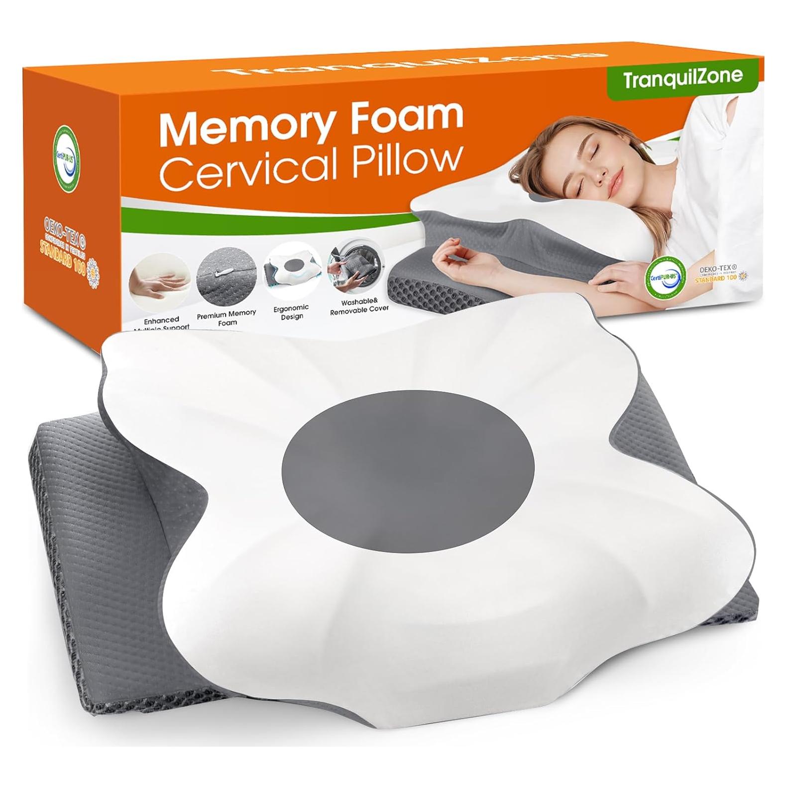 Almohada Cervical TranquilZone Ergonómica Espuma Viscoelástica