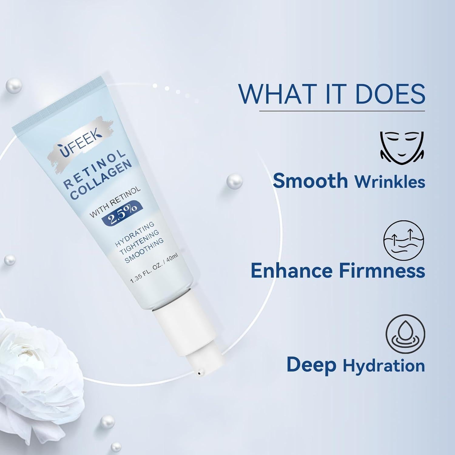 Crema Hidratante Antienvejecimiento UFEEK 39.9 ml con Retinol