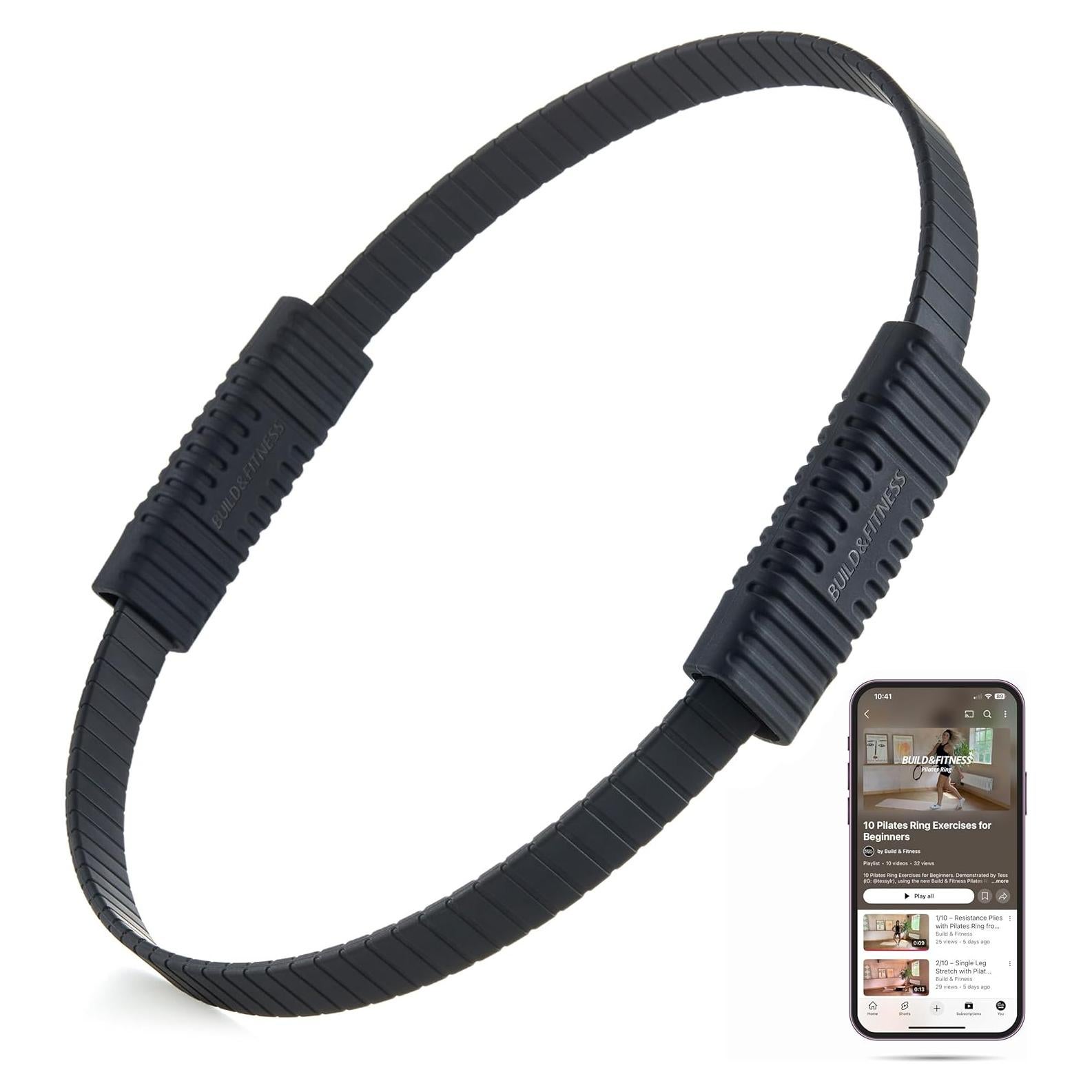 Anillo de Pilates Build & Fitness 34.3 cm Silicona y Fibra