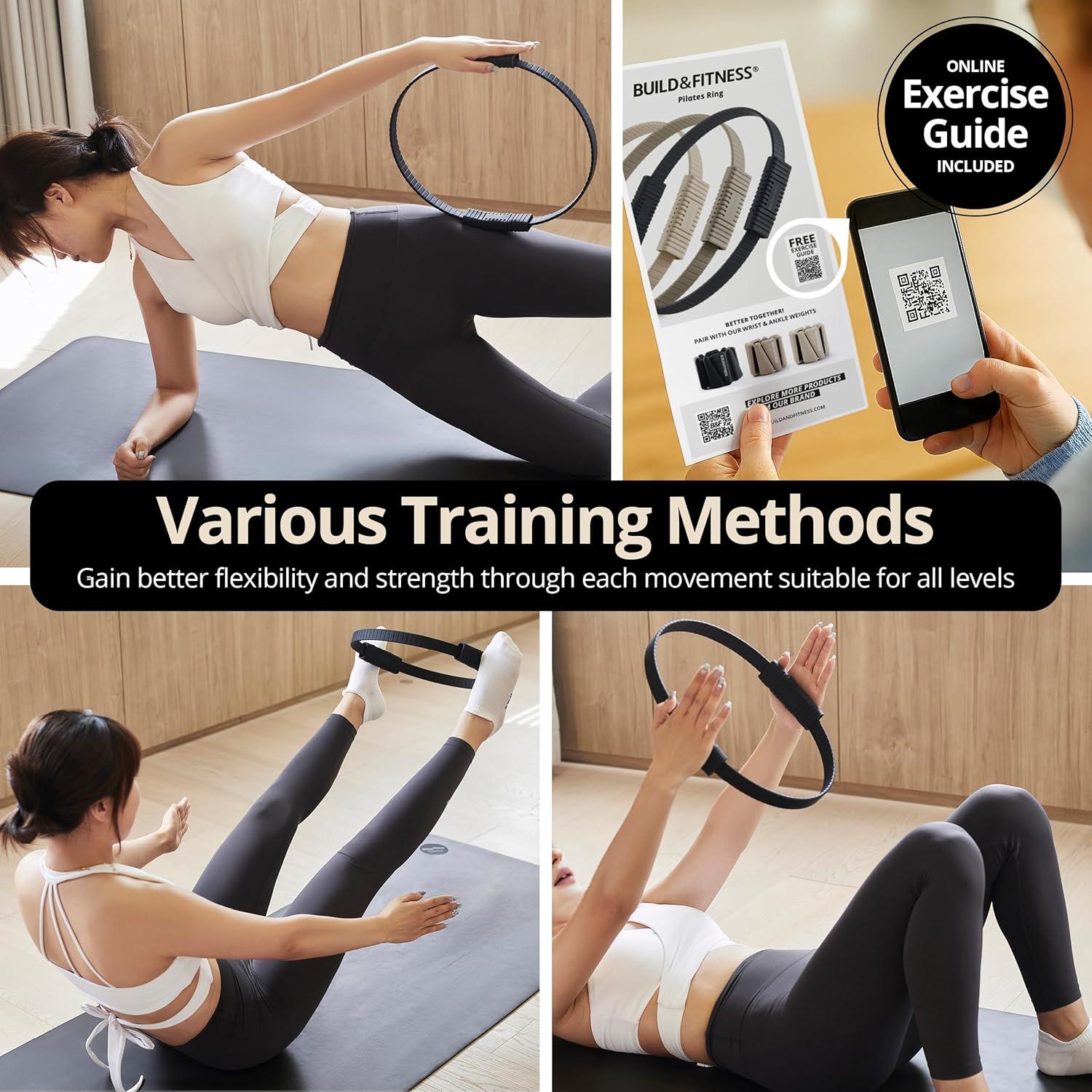 Anillo de Pilates Build & Fitness 34.3 cm Silicona y Fibra