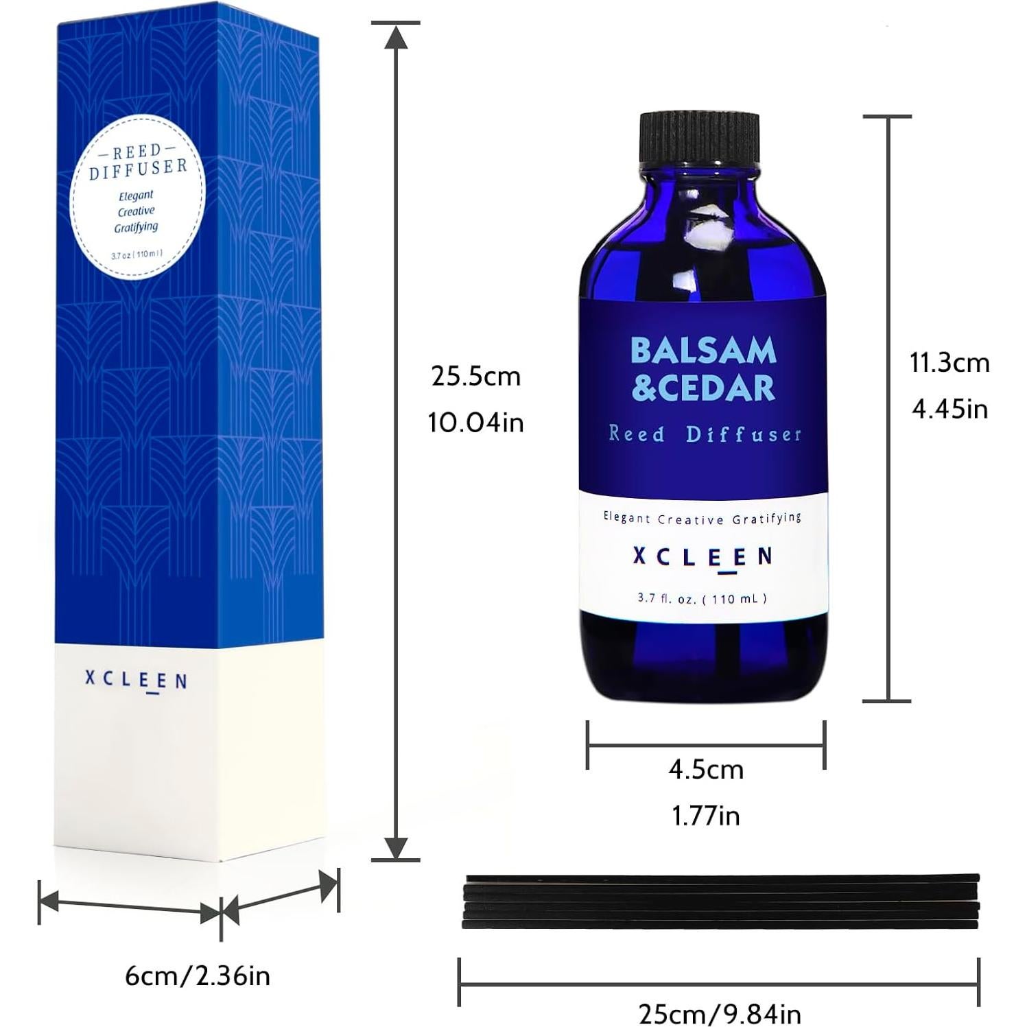 Difusor de caña Xcleen 110 ml Balsamo y Cedro para hogar