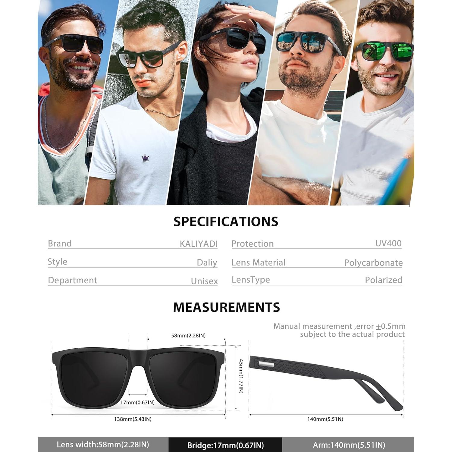 Gafas de sol KALIYADI polarizadas para hombre con protección UV