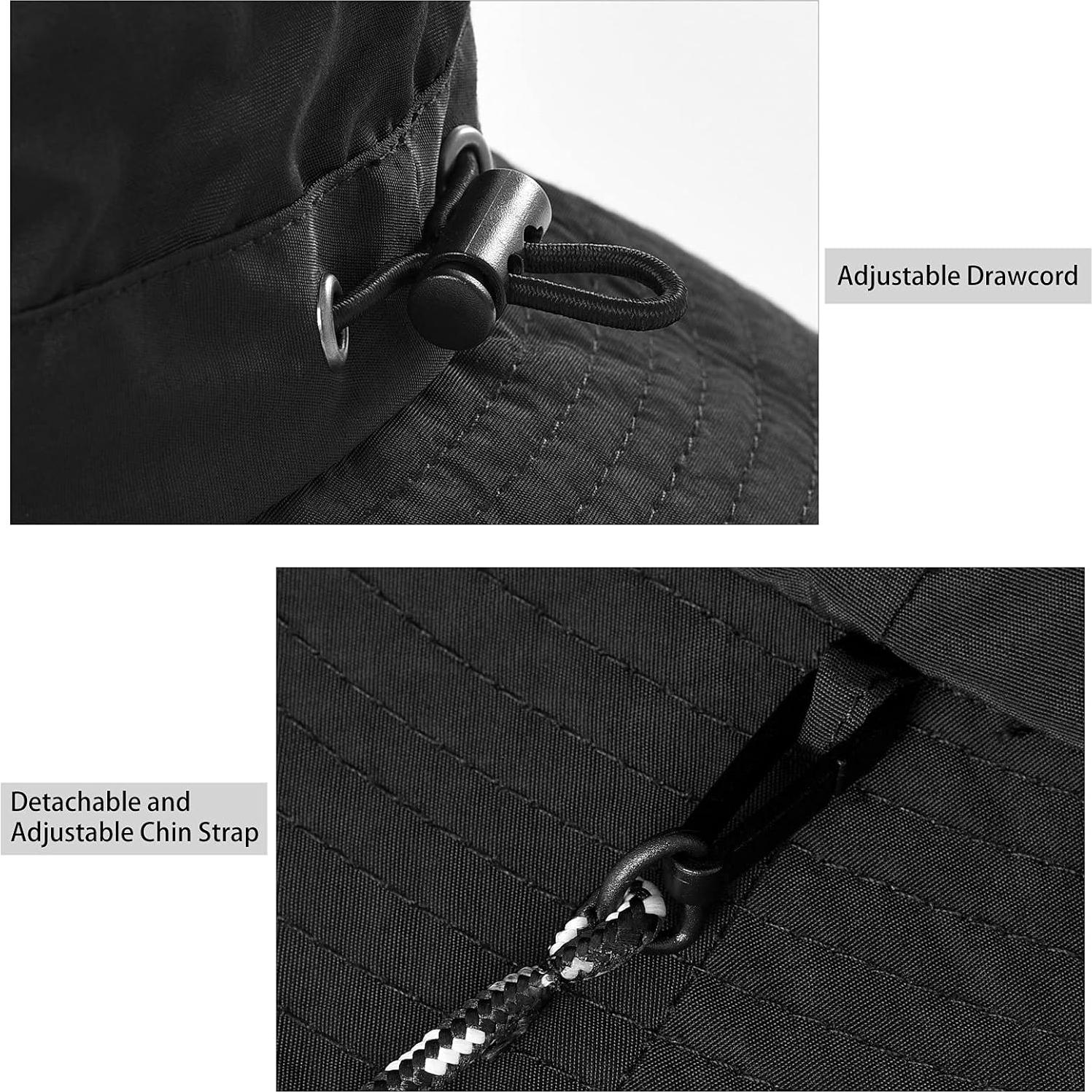 Sombrero de Cubo Plegable FEICUI UV Unisex Negro