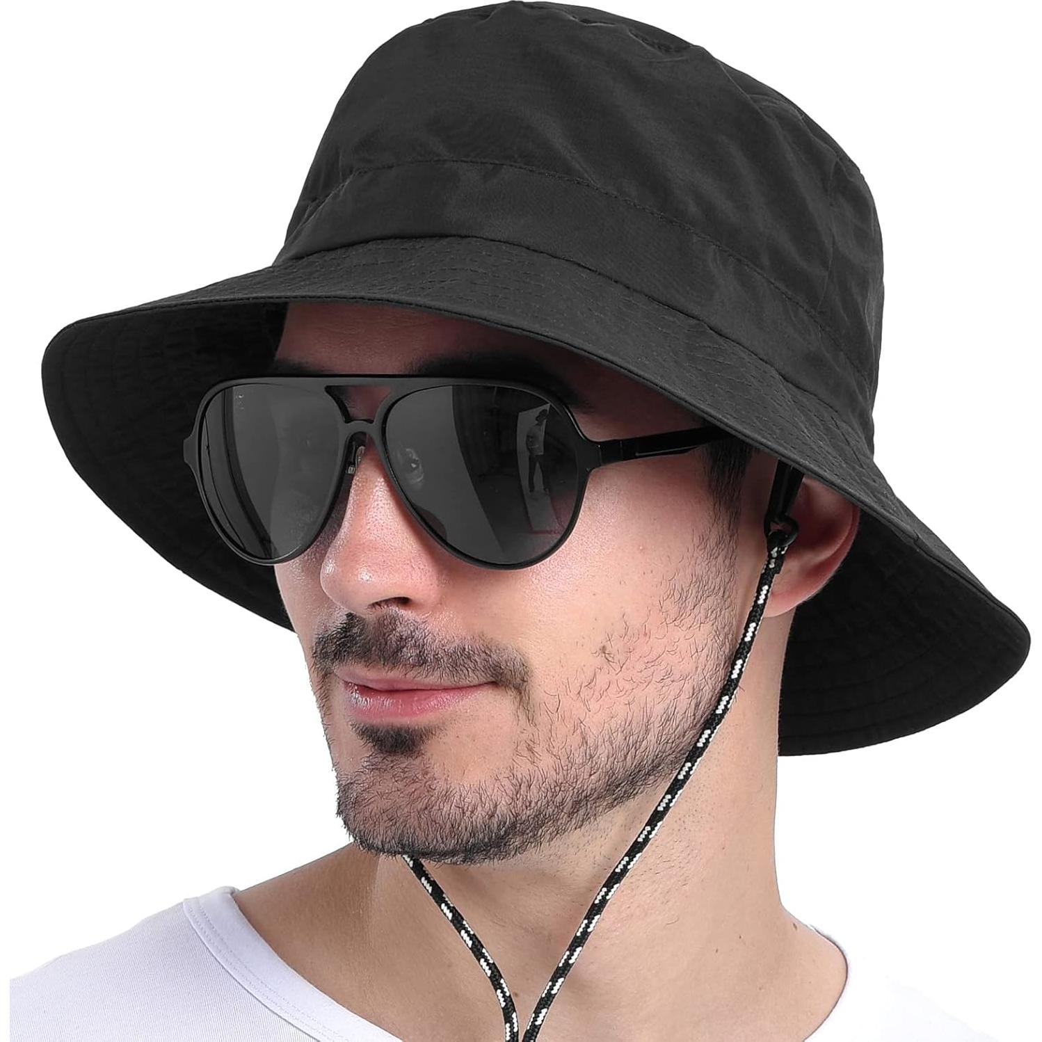 Sombrero de Cubo Plegable FEICUI UV Unisex Negro