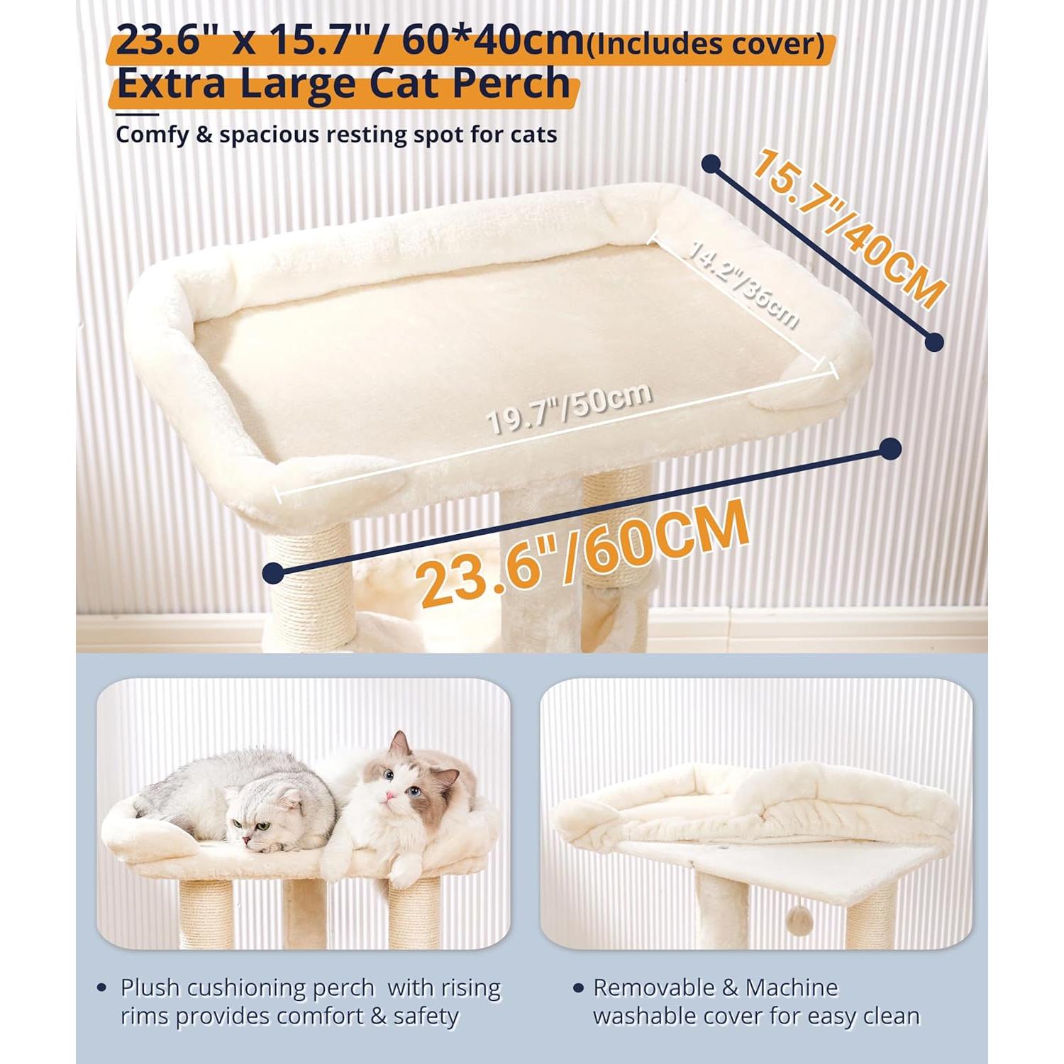 Árbol para Gatos Happi N Pets 71 cm con Cama Grande Beige