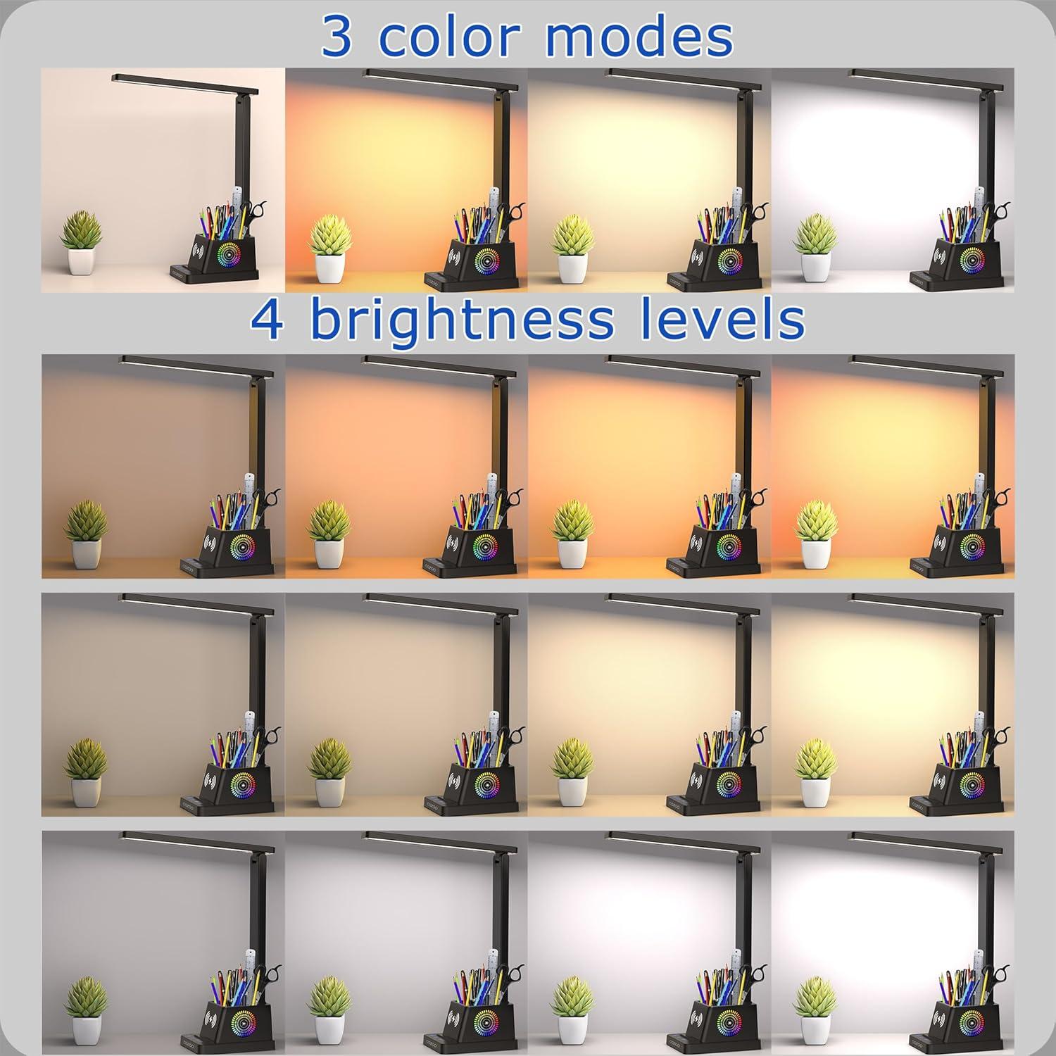 Lámpara de Escritorio Cozoo LED con Cargador Inalámbrico 37cm