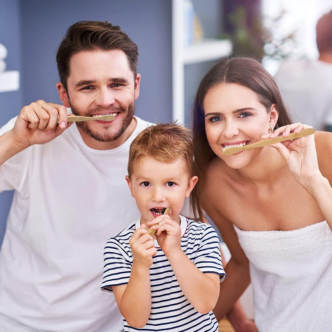 Cepillos de Dientes de Bambú Ecológicos NUDUKO - Paquete de 10